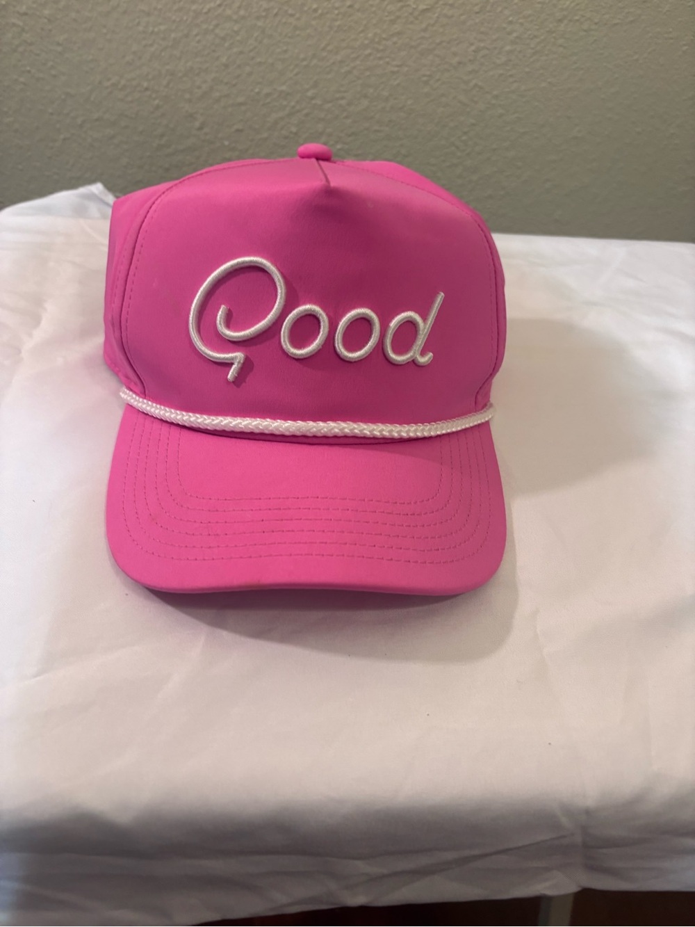 Adult “Good" Pink Rope-Trim Baseball Cap